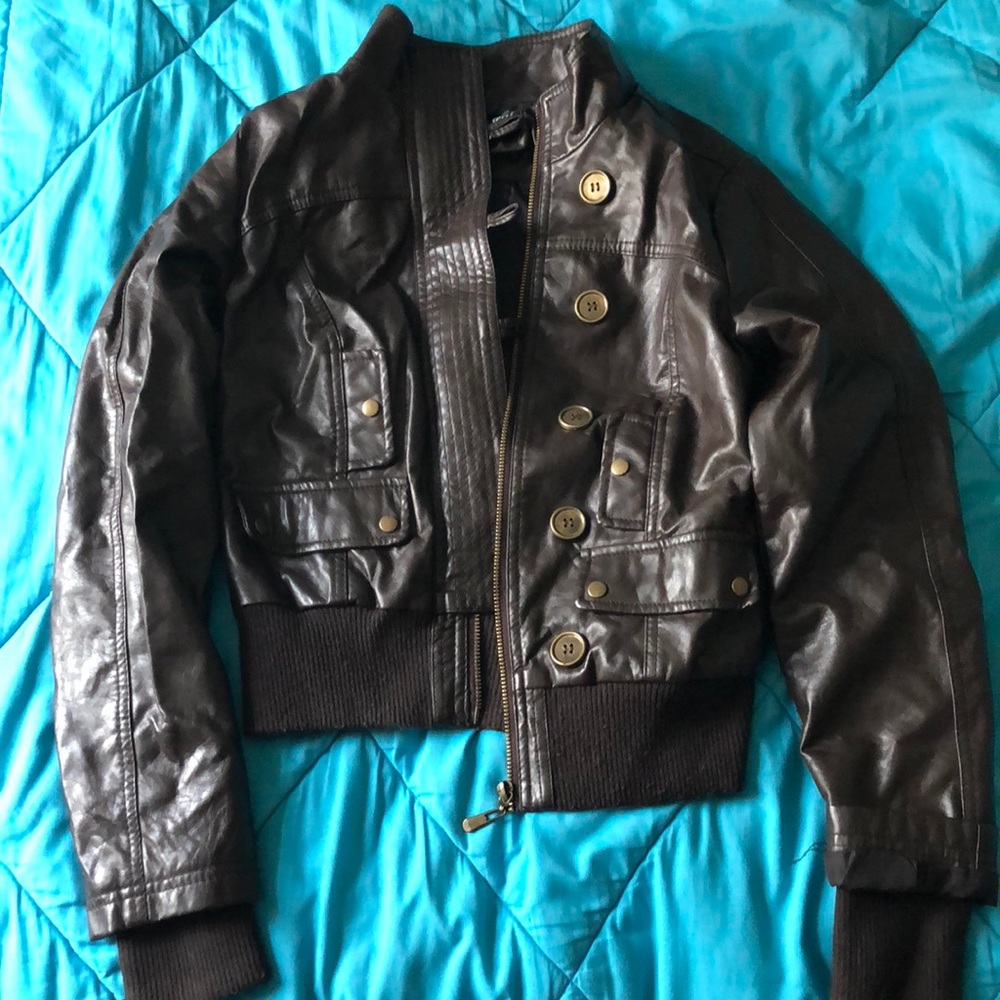 P leather jacket